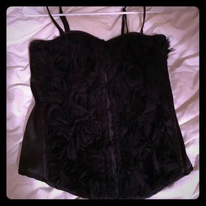 Black Rose floral corsette top